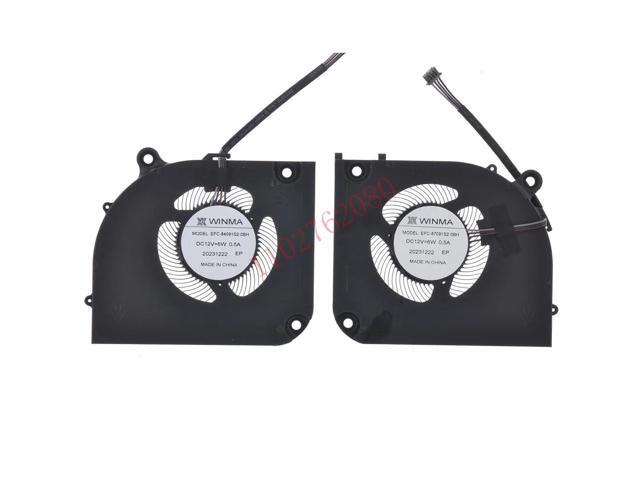 CPU and GPU cooling fans for laptops with motherboards model X370SNW-G WINMA, model EFC-87091S2, EFC-84091S2-0BH 20302D6422P29425/6, 12V 6W.