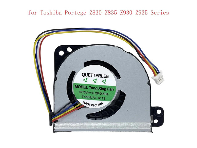 Replacement cooling fan MF60120V1-C460 for Portege Z830, Z835, Z930, and Z935 series.