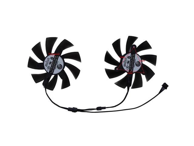 2 pieces/set, PLA09215B12H, graphics card cooler, graphics card fan, suitable for RX 580 8GB gaming graphics cards, suitable for ASL RTX 2070 Ares...