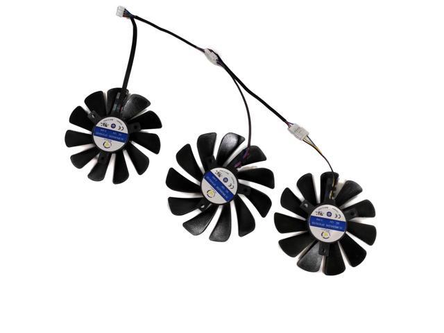 3-piece set: Graphics card fan, GPU VGA cooler, suitable for XFX RX 5700 XT, CF1010U12S