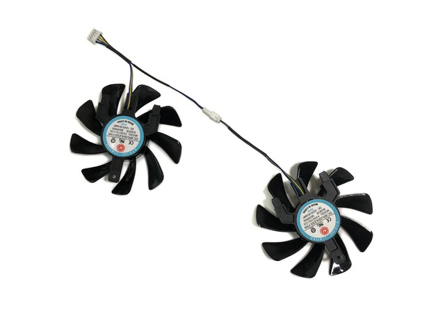 GPU cooling fans for Sapphire RX 6600, 6600XT, and 6700 XT PULSE, compatible with FDC10H12D9-C, 2 units/set, FD9015U12S