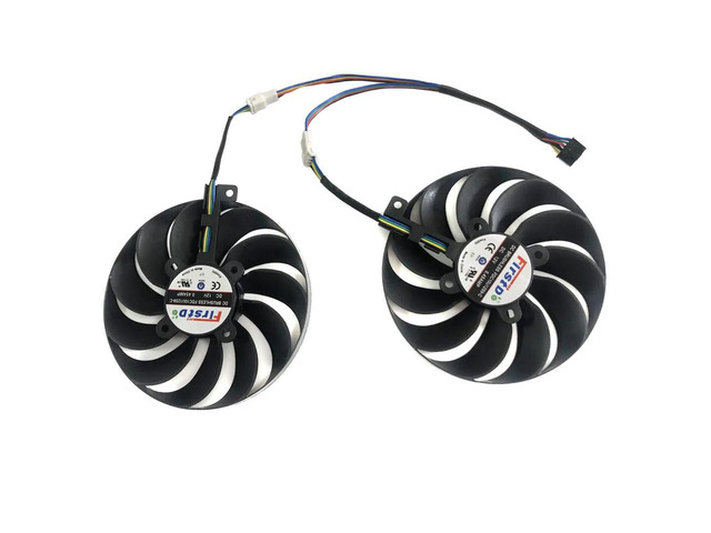 2 units/set, PLD10010S12HH, graphics card fan for RX 5500XT 8GB, 5-pin heatsink for RX 5500 XT 8GB