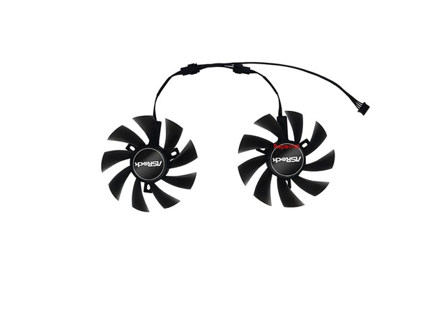 2 units/set, T129215SU, GPU cooling fan for RX 5600 XT and RX5600XT Challenger D 6G OC graphics cards.