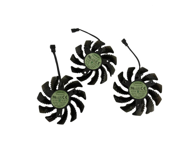 3-pin, 75mm, VGA GPU cooler/fan for GTX 970 Windforce G1, T128010SM