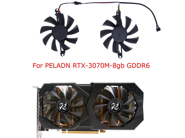 GPU cooler fan for RTX 3070M 8GB-GDDR6 graphics card, 2 units/set, XY-D09015B
