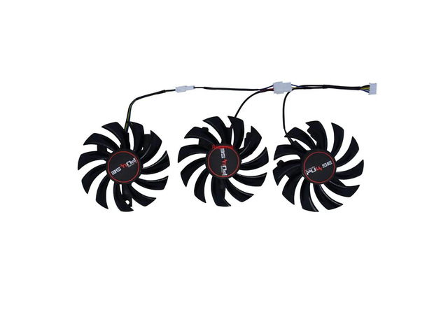 GPU VGA Fan Cooler for Sapphire RX 5600 XT 6GB PULSE PRO OC, 3-piece set, FD7010H12S