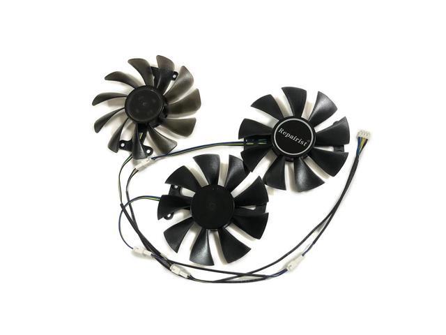 3-piece set: Graphics card cooler, graphics card fan, GPU card cooler, GAA8S2U, GA91S2H, suitable for RX 5700XT and RX 580 8G D5 Game ACE PA.