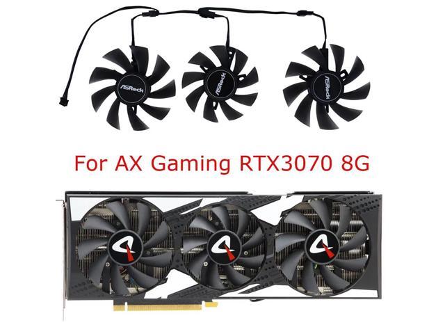 3-piece set: T128015SU, T129215SU graphics card fans, suitable for AX RTX 3070 8G graphics card cooling.