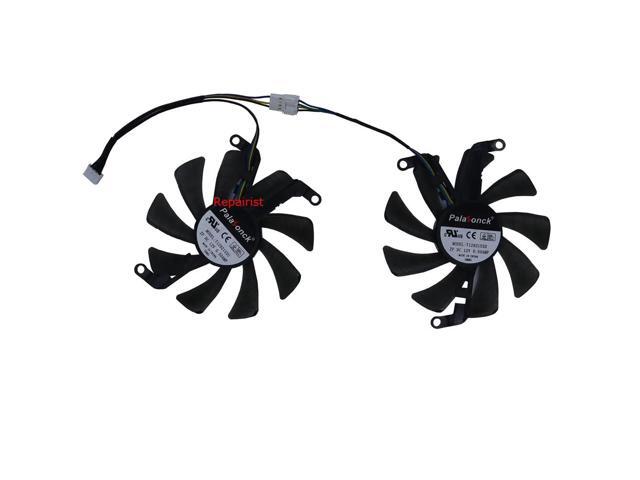 2 units/set, T129215SU, VGA cooling fan, suitable for RTX 2060 SUPER VENTUS 8G and Kinology RTX 3060 Ti 8GB gaming graphics cards.