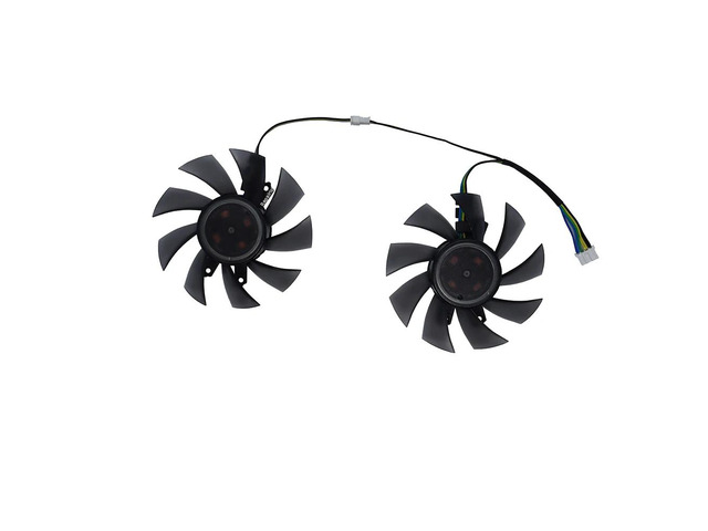 Graphics card fan, GPU VGA cooler, graphics card fan, FD8015H12S, 2 units/set, suitable for KFA2 GeForce GTX 1650 EX (one-click overclocking)