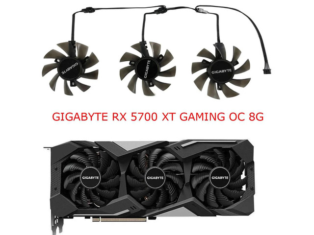 3-piece set, T128010SU, GPU cooler for AMD XFX VII, PowerColor AX RX 570 4GB, GIGABYTE GTX1660Ti RX 6700 5700 XT