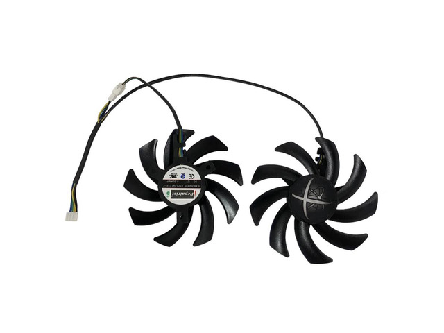 Graphics card fan/VGA cooler for XFX R9 390 390X 8G RX480 RX470, replacement part number PLD09210S12HH, 2 pieces/set, FDC10H12S9-C, 4-pin, 85mm