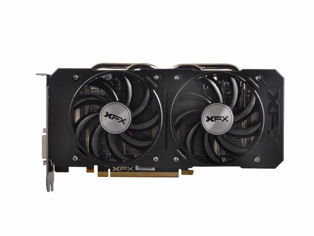 Black FY09010H12LPA GPU VGA cooling fan, suitable for XFX RX 460 2GB/4GB R9 380X R7 370 graphics cards, replaceable.