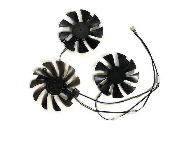 3-pack RX580 8G D5 Gaming ACE PA GPU Cooling Fans GA91S2H, suitable for RX 580 graphics cards as replacement fans.