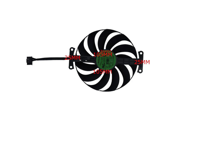 GPU cooler, T129215BU, graphics card fan, for RTX 3060 12GB PHOENIX ITX, for RTX 3050 8GB