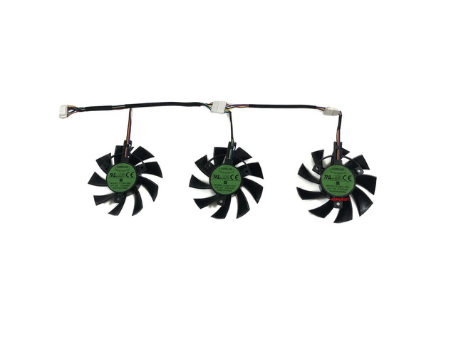 3-piece set, T128015SU, graphics card fan, GPU cooler, suitable for RX 5700 XT 8G OC and RX GTX 1660 X3.