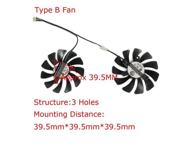 2 pieces/set, GPU cooler, graphics card fan, for 51RISC RX 6600M and RX 580 8GB GDDR5 (PLD09210S12HH).