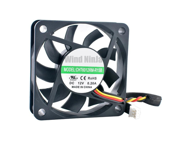 CHT6012RM-R15B 6cm 60mm fan 60x60x15mm DC12V 0.20A 3pin Axial fan cooling fan fo