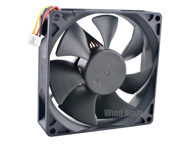AD0912LB-A76GL 92mm Double Ball Bearing Computer Case Fan 9.2cm X 25mm DC12V 0.13A 3-Pin Chassis Power 92x92x25mm Cooling Fan