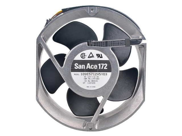 109E5712V5Y03 17P7389 H83191 17.2cm 172mm Fan (172x150x51mm), DC12V 2.3A, High-speed axial fan, suitable for server rack cooling.