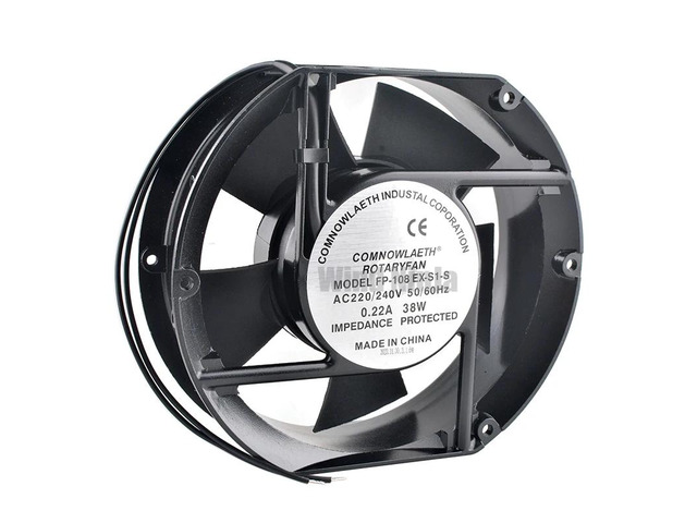 FP-108EX-S1-S/B 172mm Fan 17251 172x150x51mm AC110V 220V 380V 38W Heat-resistant axial fan, suitable for rack cooling.