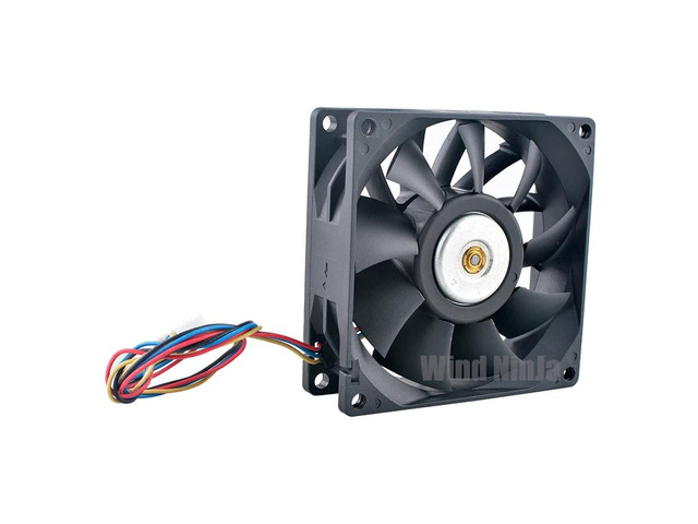 High-speed 8cm/80mm cooling fan FFB0812SH, dual ball bearing, 4-pin, DC12V, 0.60A, for computer CPU cooling and other computer hardware applications.