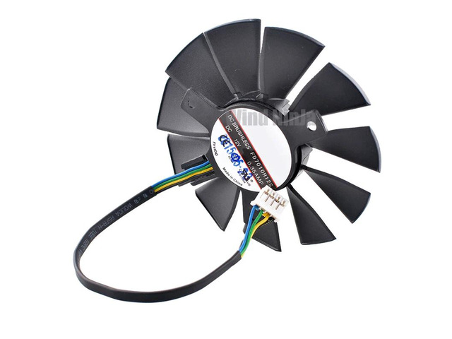 FD7010H12S 75mm Cooling Fan for Graphics Card DC12V 0.35A 4-Pin 40x40x40mm Hole