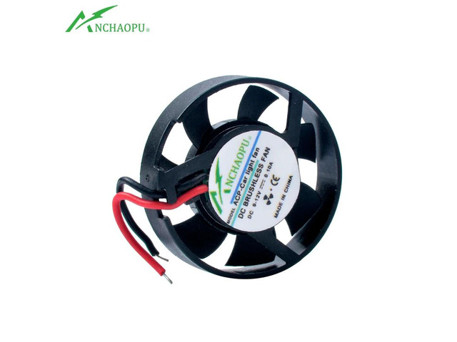 9V/12V 3cm (30mm) diameter fan, 30x30x7mm dimensions, ultra-thin round mini cooling fan, suitable for LED car lights.
