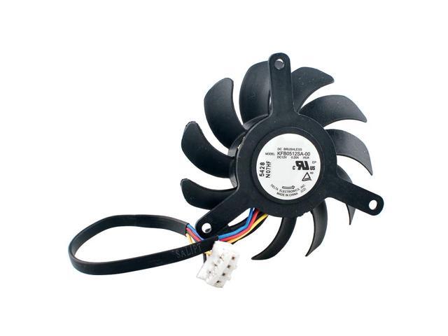 KFB0512SA-00 45mm diameter, 39x39x39mm hole spacing, DC12V 0.20A 4-pin cooling fan, suitable for T1000, T400, and T600 graphics cards.