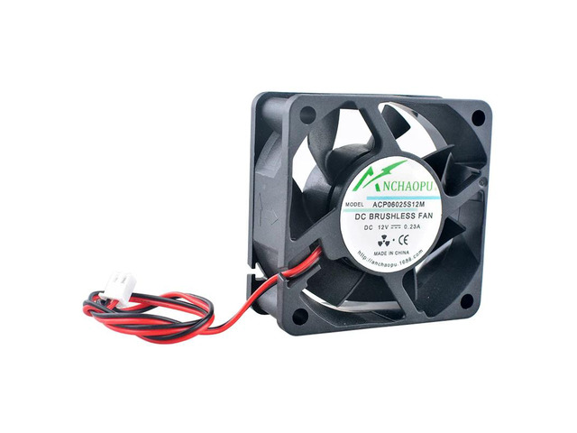 6cm 60mm Fan 6025 60x60x25mm DC12V 0.23A 3000rpm Cooling Fan, suitable for power adapter, case, and CPU (2.54 2pin connector)