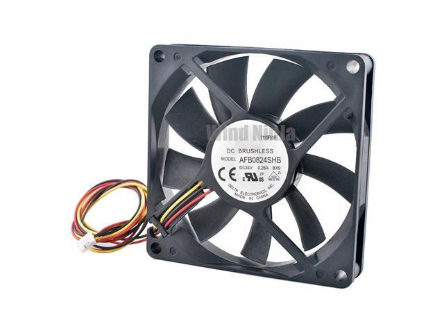 AFB0824SHB 8cm Dual Ball Bearing Cooling Fan 80x80x15mm 24V 0.26A 4000rpm for Frequency Converter Computer Hardware Cooling Fan