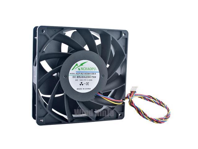 RZ14038H12B-6 14cm 140mm fan 140x140x38mm DC12V 3.60A 4pin axial fan cooler cooling fan for server chassis