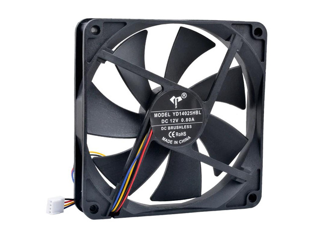 YD14025HBL 14cm 140mm fan 140x140x25mm DC12V 0.80A 4pin pwm high airflow cooling