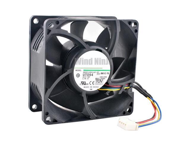 8cm 80mm Cooling Fan H80E12BS1A7-07 DC12V 1.76A 4-Pin Server Charging Station Fan 80x80x38mm Size