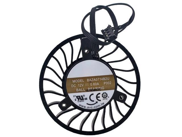 BAZA0714B2U DC12V 0.60A 4-pin dual ball bearing cooling fan, suitable for P4000 graphics cards.