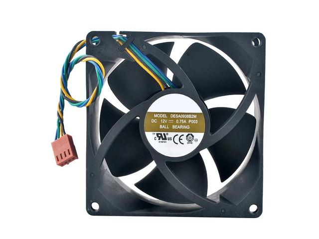 (2 units) DESA0938B2M 92mm High-Speed Cooling Fan with Dual Ball Bearings, 9.2cm, 92x92x38mm, DC12V, 0.75A, 4-Pin Workstation Chassis Fan