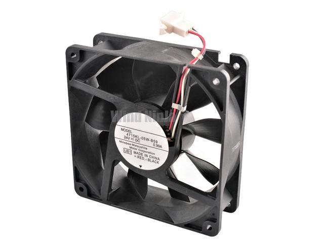 12cm/120mm dual ball bearing high-speed cooling fan, DC 24V, 0.99A, dimensions 120x120x38mm, suitable for server inverter 4715KL-05W-B59