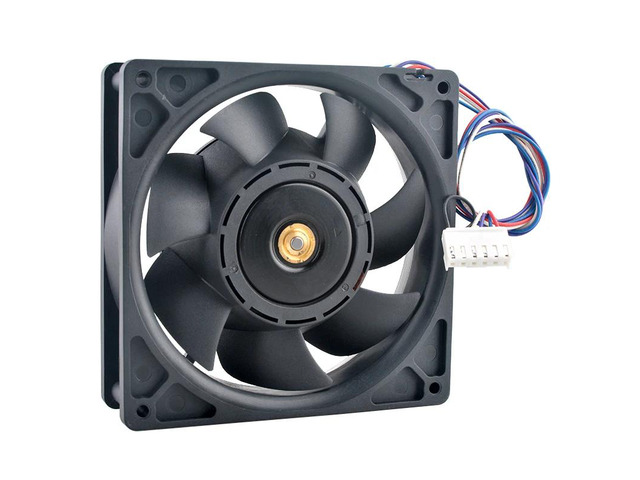 DATA1338B8U High-Speed Cooling Fan, 12.7cm x 127mm, DC48V 0.50A, 6-pin dual ball bearing fan, suitable for server racks measuring 127x127x38mm.