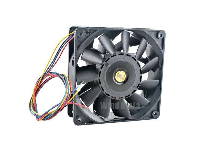 12cm (120mm) high-speed axial fan, dimensions 120x120x38mm, DC 48V, 0.54A, 4-pin connector, cooling fan for server power supplies - 2B12038B48M