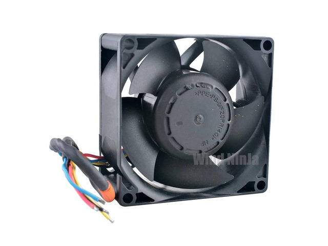 8cm High-Speed Cooling Fan, 80mm x 80x38mm, DC48V, 10.37W, Server/Automotive Fan for Electronic Component Cooling - PF80384B1-1Q01A-SE9