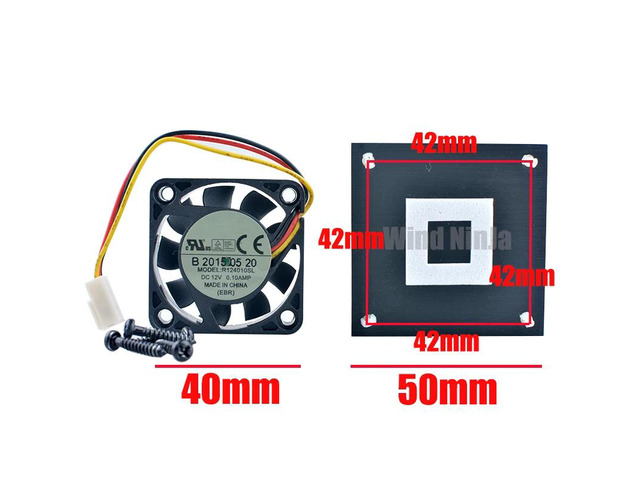 (2 units) R124010SL 4cm (40mm) Cooling Fan 40x40x10mm DC12V 0.10A Heatsink for Motherboard, CPU, Northbridge, and Southbridge
