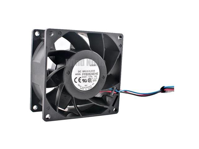 (1 pc fan) High-speed 8cm (80mm) cooling fan FFB0824EHE DC24V 0.75A, with alarm function, suitable for inverter power supplies, dimensions 80x80x38mm