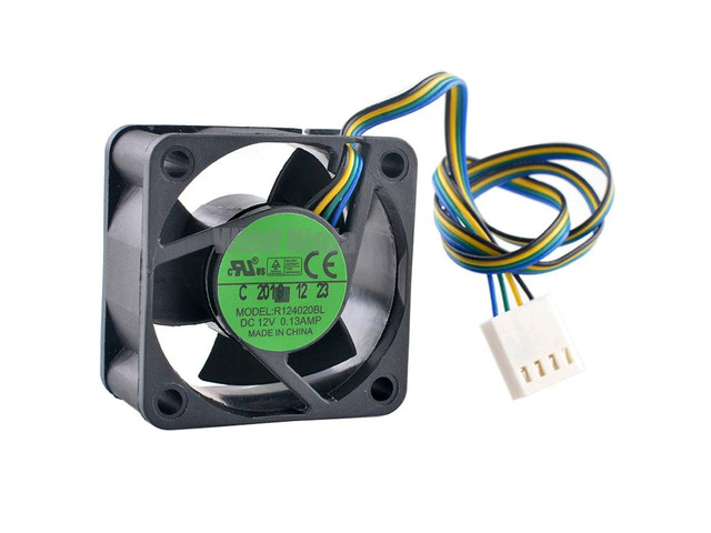 (2 units) R124020BL CPU Cooling Fan 4cm x 40mm (40x40x20mm) DC12V 0.13A 4-pin 5000rpm Dual Ball Bearing Power Supply