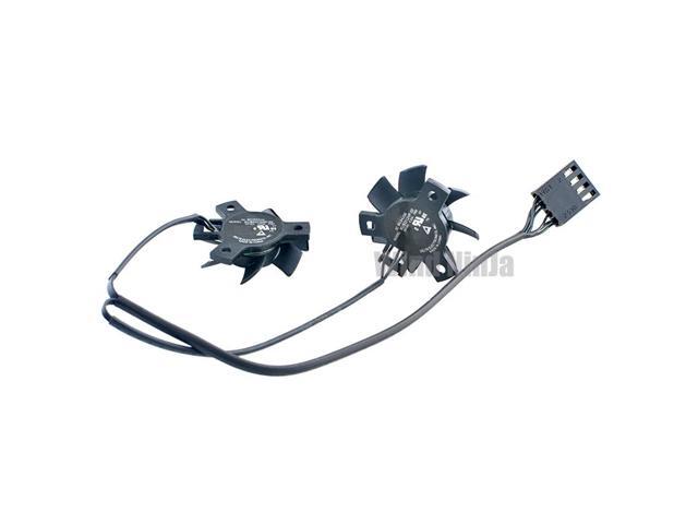 KUB0312HP-00 Miniature Axial Fan, compatible with R6EE motherboards, 28mm diameter, 19mm hole spacing, DC12V 0.20A, 4-pin connector.