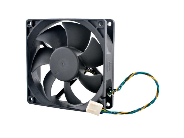 (2 units) DS09225R12HP235 92mm fan (92x92x25mm), DC12V 0.41A, 4-pin high-speed axial fan for cooling motherboard and CPU in computer cases.