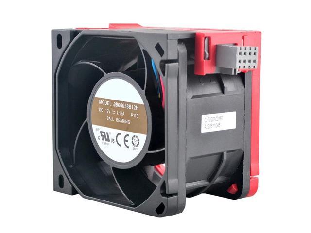 60mm High-Speed Cooling Fan 2B06038B12H 6cm DC12V 1.16A 8000rpm Dual Ball Bearing Server Fan, Enhanced Heat Dissipation Performance
