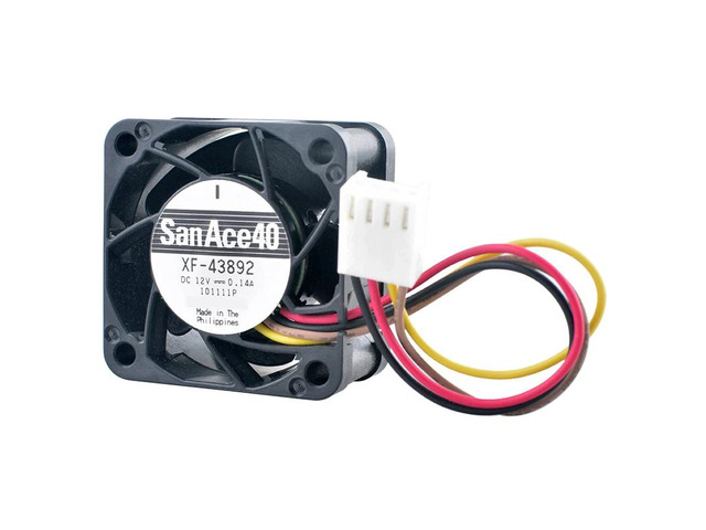 Dual ball bearing CPU cooler fan, 4cm/40mm/40x40x20mm, DC12V, 0.14A, 4-pin low-profile, silent chassis CPU cooler fan - XF-43892