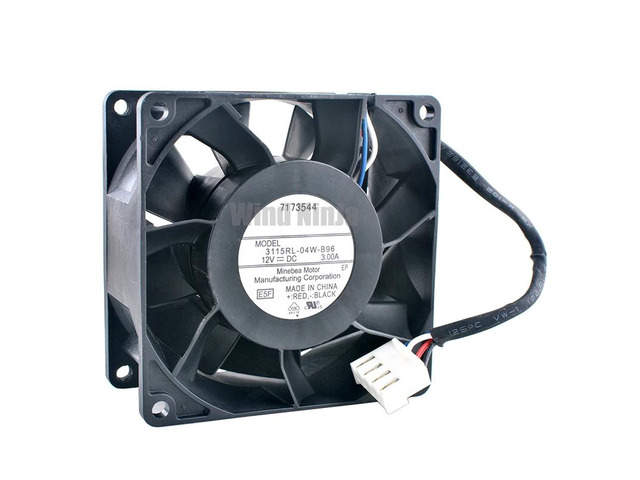 3115RL-04W-B96 8cm 80mm Fan (80x80x38mm) DC12V 3.00A Dual Ball Bearing Server Chassis Power Supply Cooling Fan
