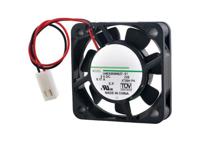 4cm (40mm) Axial Fan U40X05MMZ7-51 DC5V 0.17A 2-pin 6500rpm Set-top Box Cooling Fan IPC 40x40x10mm