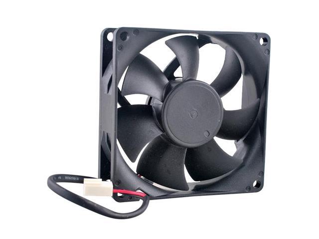 High-speed dual-ball cooling fan, 8cm (80mm x 80x25mm), EFC-08E12D-E001, DC12V, 0.40A, 4000rpm, 2-pin power supply, suitable for computer hardware.